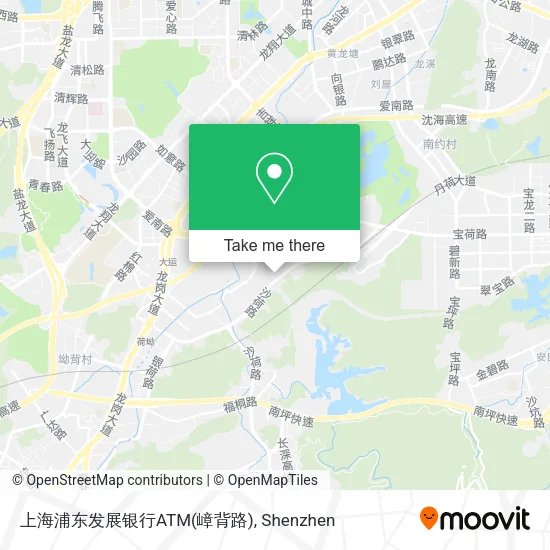 上海浦东发展银行ATM(嶂背路) map