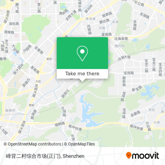 嶂背二村综合市场(正门) map