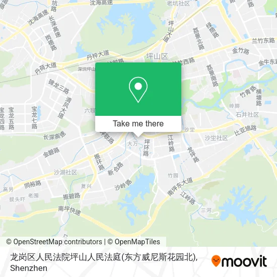 龙岗区人民法院坪山人民法庭(东方威尼斯花园北) map