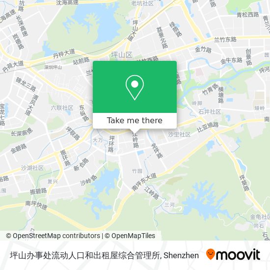 坪山办事处流动人口和出租屋综合管理所 map