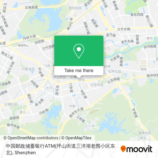 中国邮政储蓄银行ATM(坪山街道三洋湖老围小区东北) map