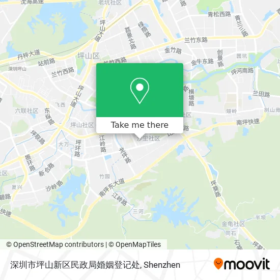 深圳市坪山新区民政局婚姻登记处 map