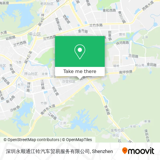 深圳永顺通江铃汽车贸易服务有限公司 map
