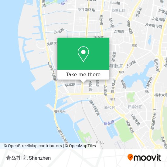 青岛扎啤 map