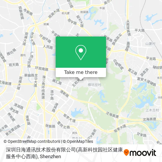 深圳日海通讯技术股份有限公司(高新科技园社区健康服务中心西南) map
