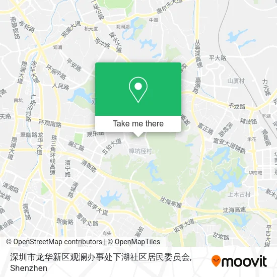 深圳市龙华新区观澜办事处下湖社区居民委员会 map