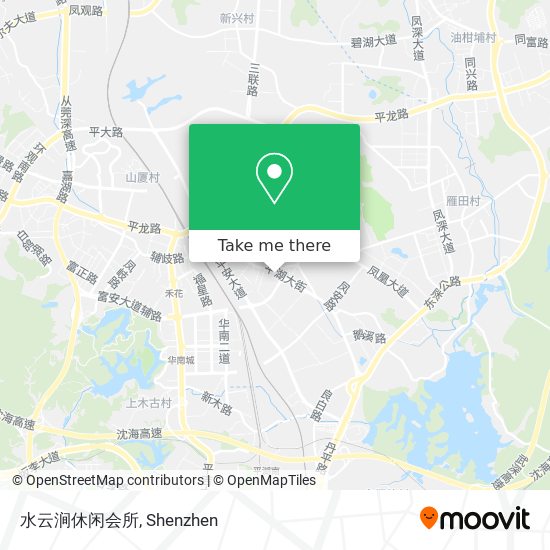 水云涧休闲会所 map