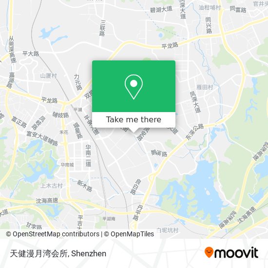 天健漫月湾会所 map