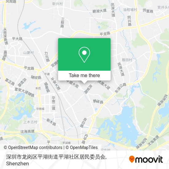 深圳市龙岗区平湖街道平湖社区居民委员会 map