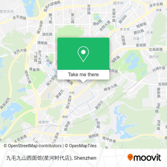九毛九山西面馆(星河时代店) map