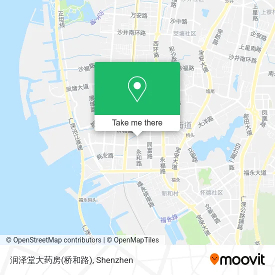 润泽堂大药房(桥和路) map