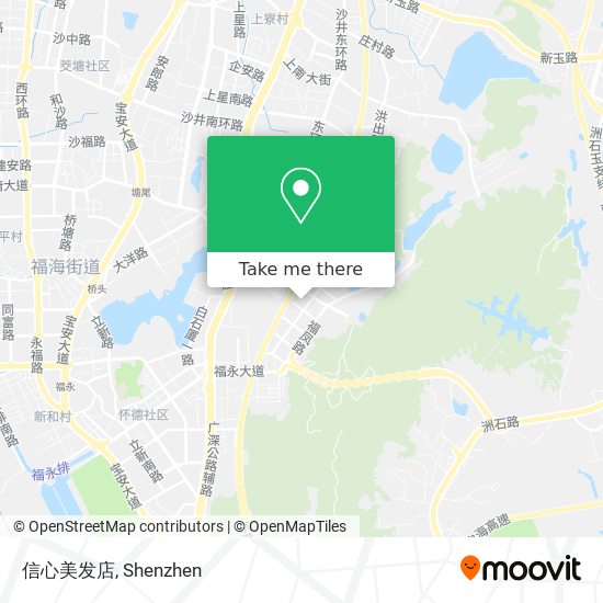 信心美发店 map