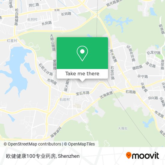 欧健健康100专业药房 map