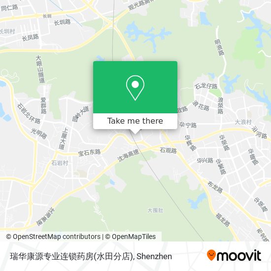 瑞华康源专业连锁药房(水田分店) map