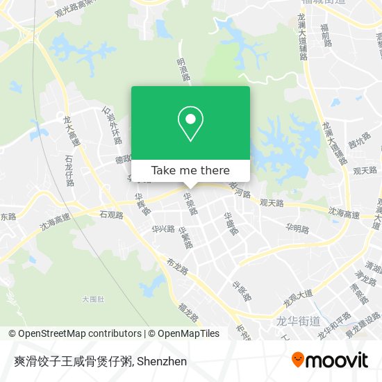 爽滑饺子王咸骨煲仔粥 map