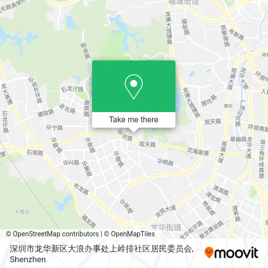 深圳市龙华新区大浪办事处上岭排社区居民委员会 map