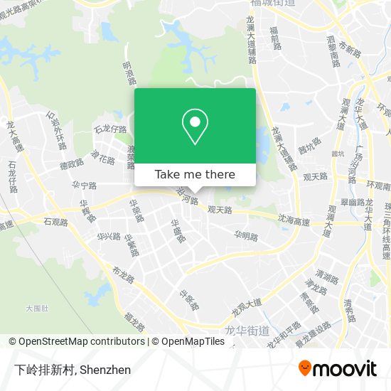 下岭排新村 map