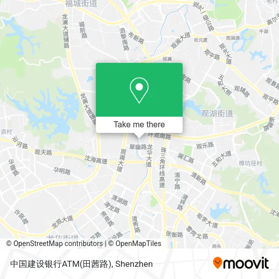中国建设银行ATM(田茜路) map