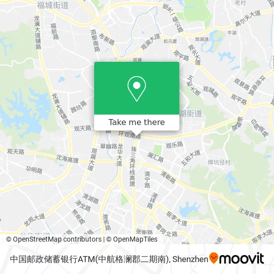 中国邮政储蓄银行ATM(中航格澜郡二期南) map