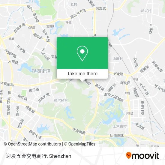 迎发五金交电商行 map