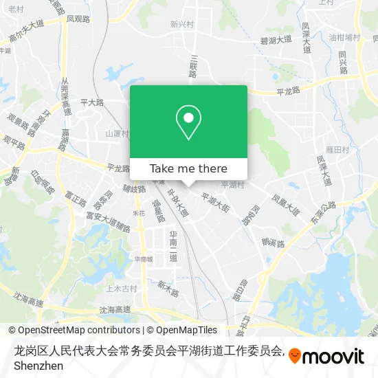 龙岗区人民代表大会常务委员会平湖街道工作委员会 map