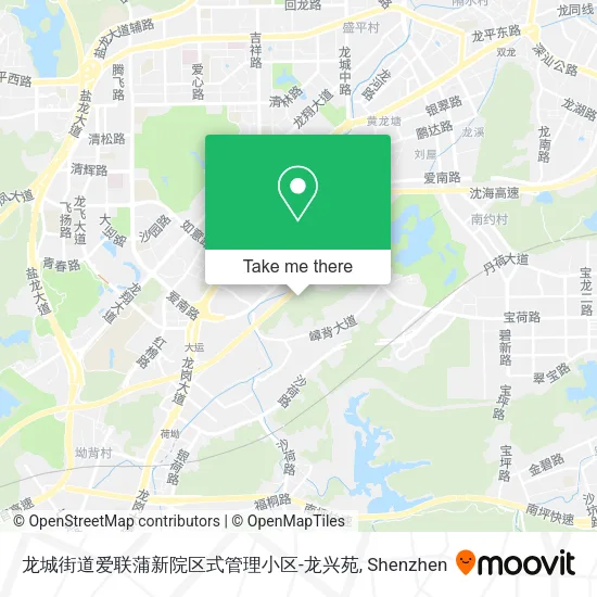 龙城街道爱联蒲新院区式管理小区-龙兴苑 map
