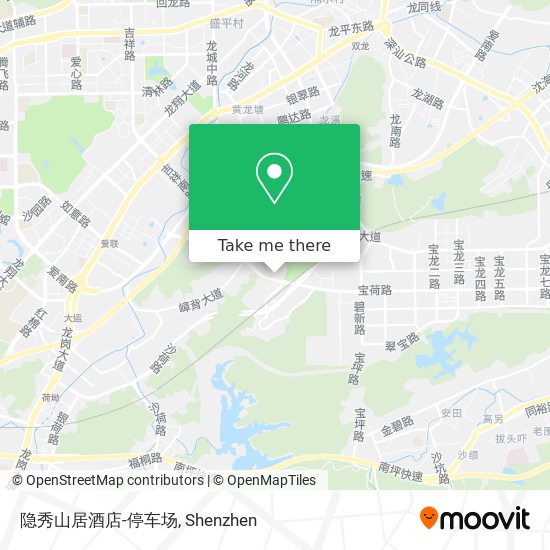 隐秀山居酒店-停车场 map