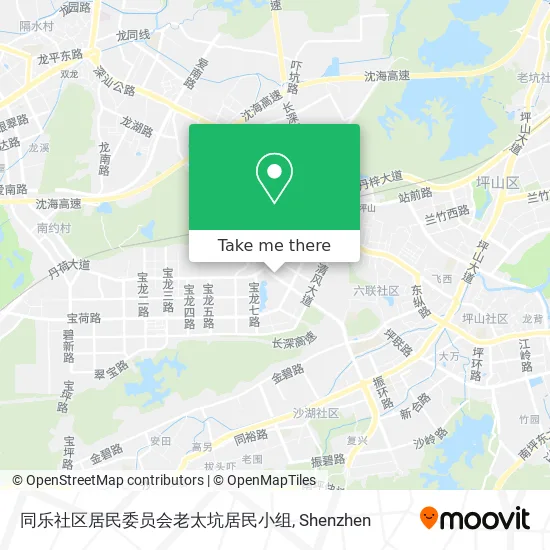 同乐社区居民委员会老太坑居民小组 map