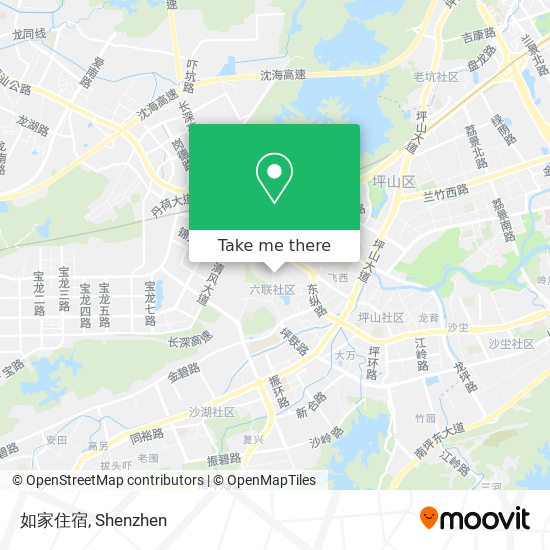 如家住宿 map