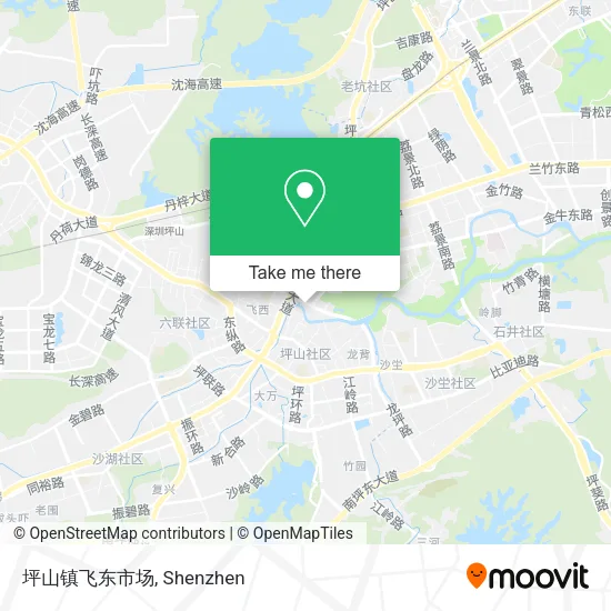 坪山镇飞东市场 map