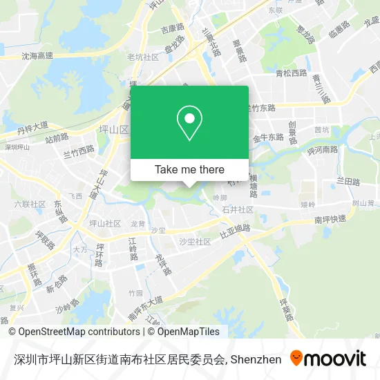 深圳市坪山新区街道南布社区居民委员会 map