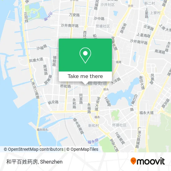 和平百姓药房 map