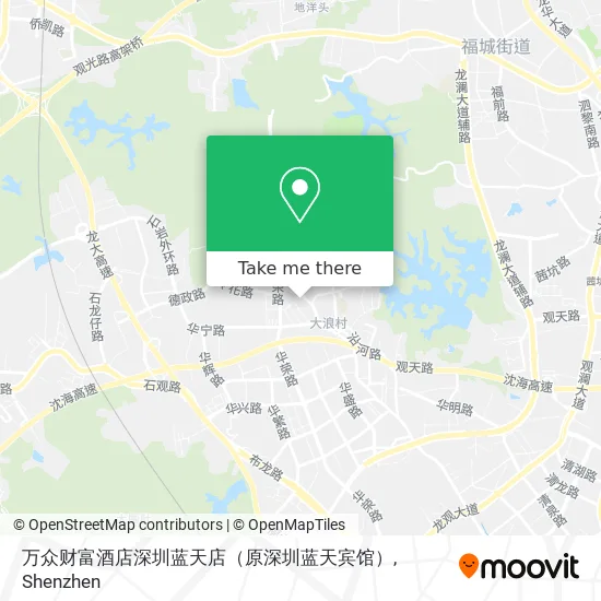 万众财富酒店深圳蓝天店（原深圳蓝天宾馆） map