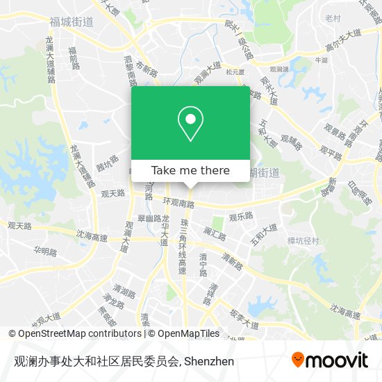 观澜办事处大和社区居民委员会 map
