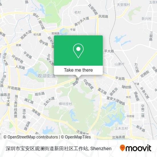 深圳市宝安区观澜街道新田社区工作站 map