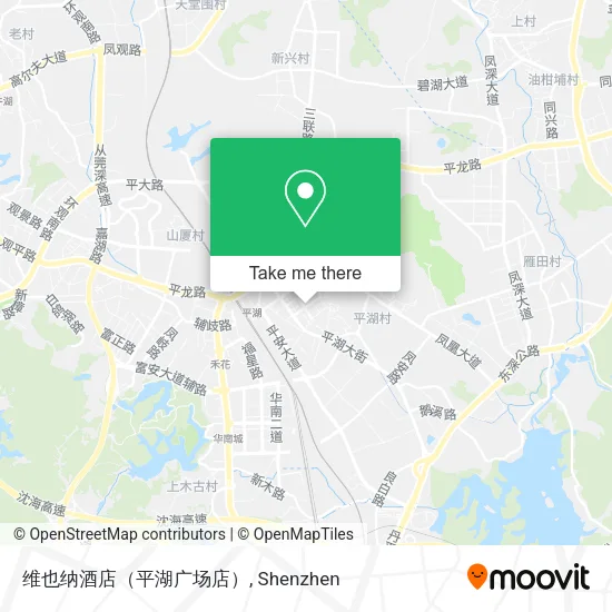 维也纳酒店（平湖广场店） map