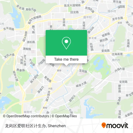 龙岗区爱联社区计生办 map