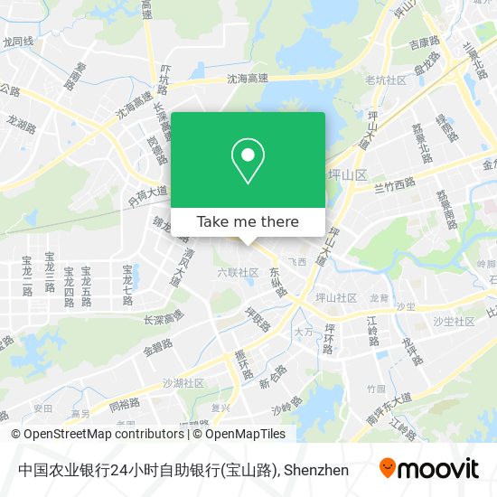 中国农业银行24小时自助银行(宝山路) map