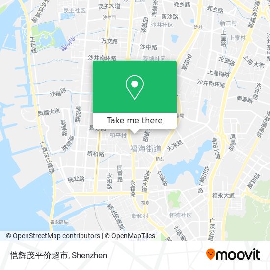 恺辉茂平价超市 map