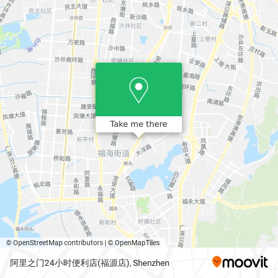 阿里之门24小时便利店(福源店) map