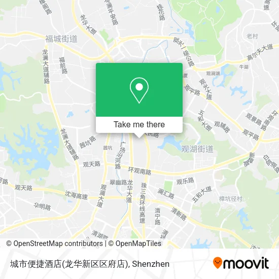 城市便捷酒店(龙华新区区府店) map