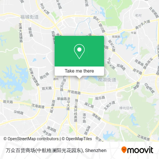 万众百货商场(中航格澜阳光花园东) map