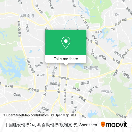 中国建设银行24小时自助银行(观澜支行) map