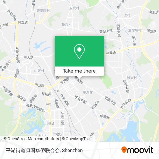 平湖街道归国华侨联合会 map