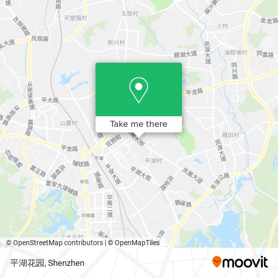 平湖花园 map