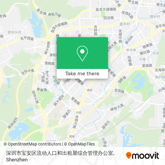 深圳市宝安区流动人口和出租屋综合管理办公室 map