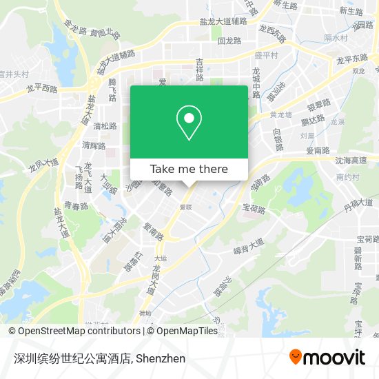 深圳缤纷世纪公寓酒店 map