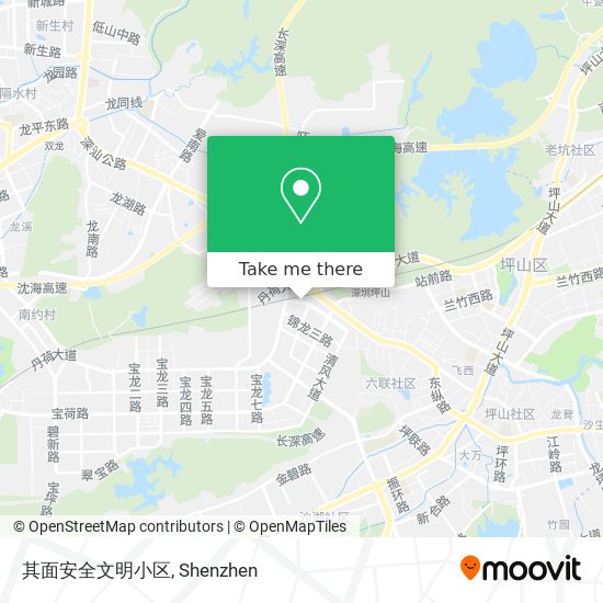 其面安全文明小区 map
