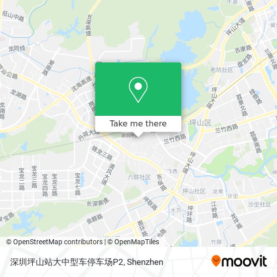 深圳坪山站大中型车停车场P2 map