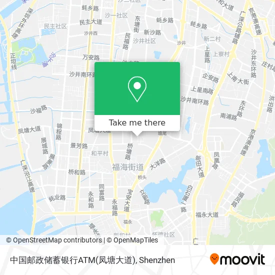 中国邮政储蓄银行ATM(凤塘大道) map